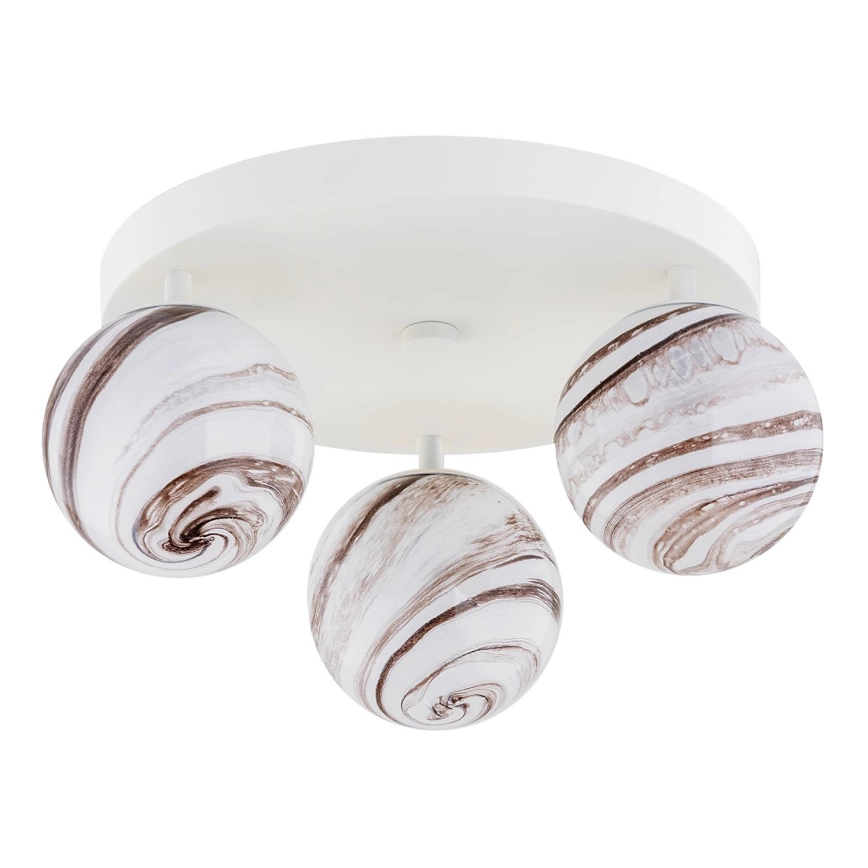 Argon 6291 – Taklampa FABIO 3xE14/7W/230V alabaster vit