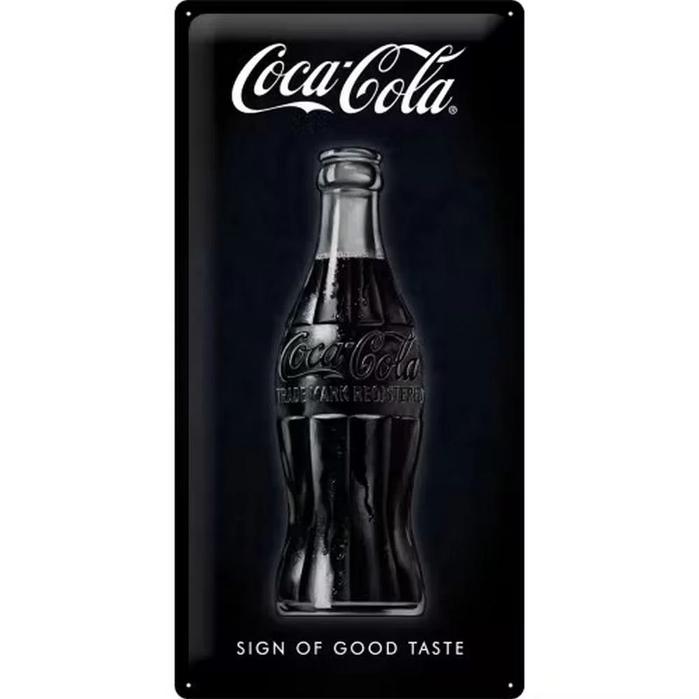 Retroworld Metal Profit Coca -Cola Tecknet på god smak – 25 x 50 cm