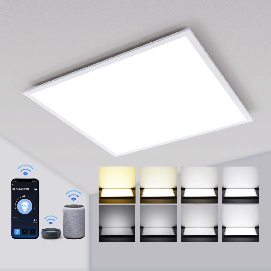 Aigostar – LED dimbar infälld panel 32W/230V Wi-Fi 60×60 cm