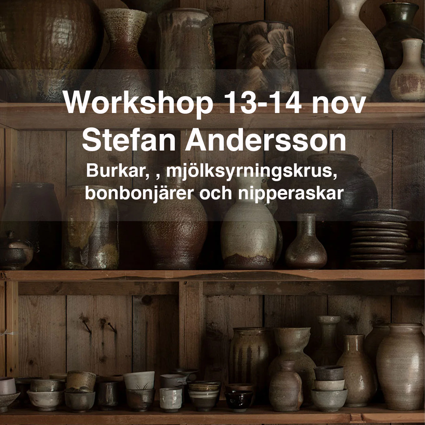 Workshop med Stefan Andersson – 13-14 nov 2021