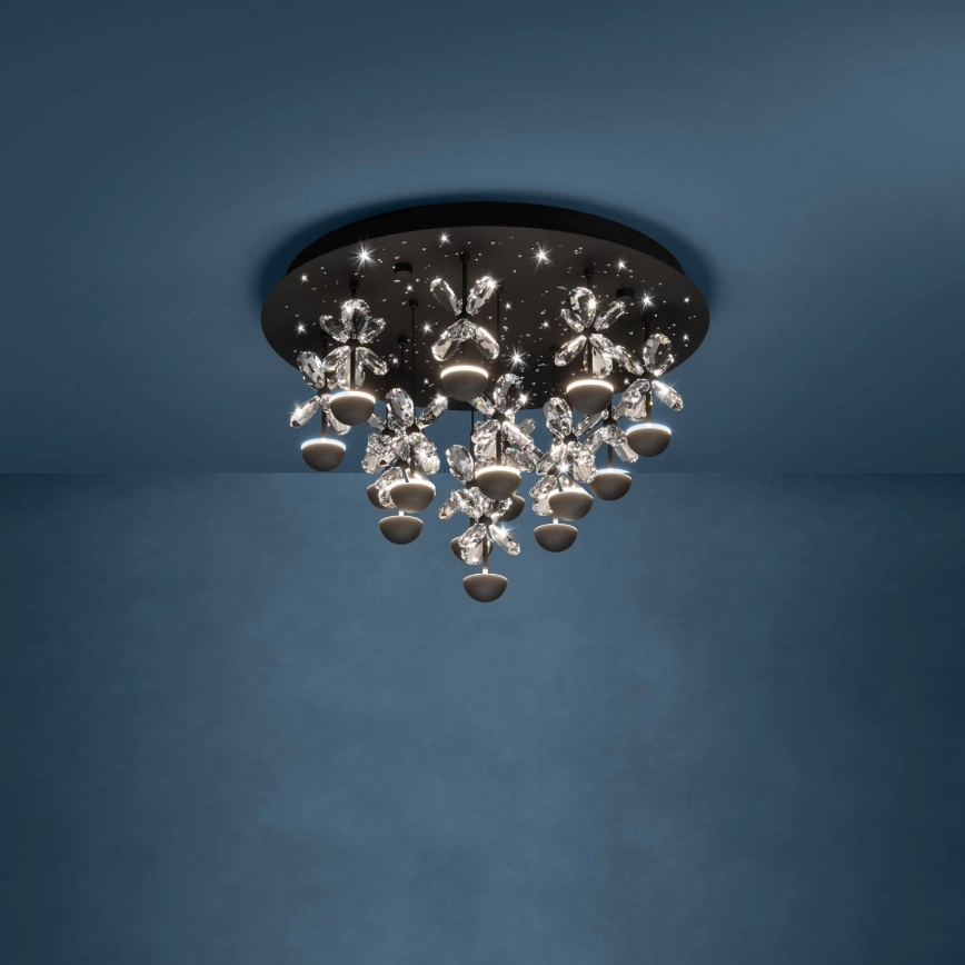 Eglo – LED Dimbar taklampa LED/27W/230V 3000K svart