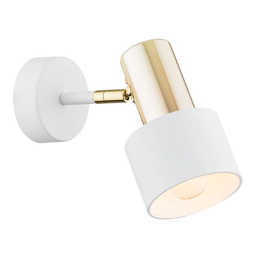 Argon 4264 – Väggspotlight DORIA 1xE27/15W/230V vit/mässing