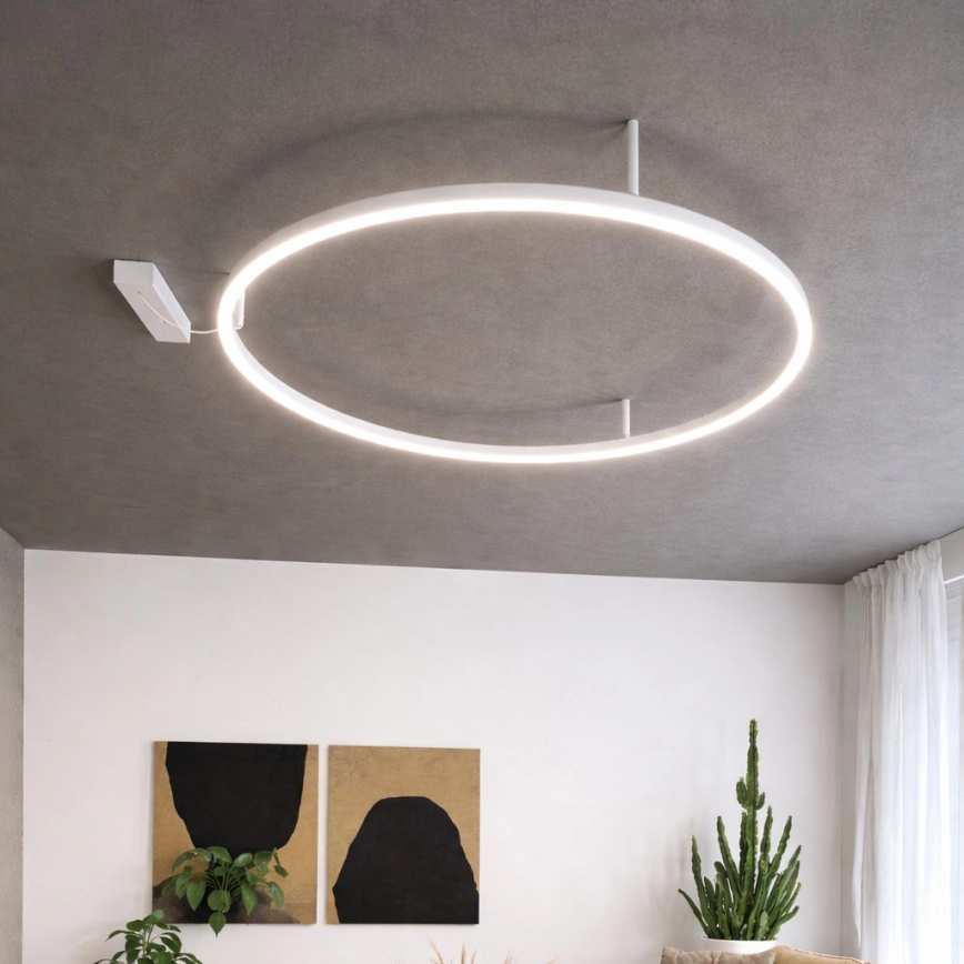 Ideal Lux – LED takarmatur ORACLE SLIM LED/53 W/230 V 3000 K CRI 90 Ø 90 cm vit