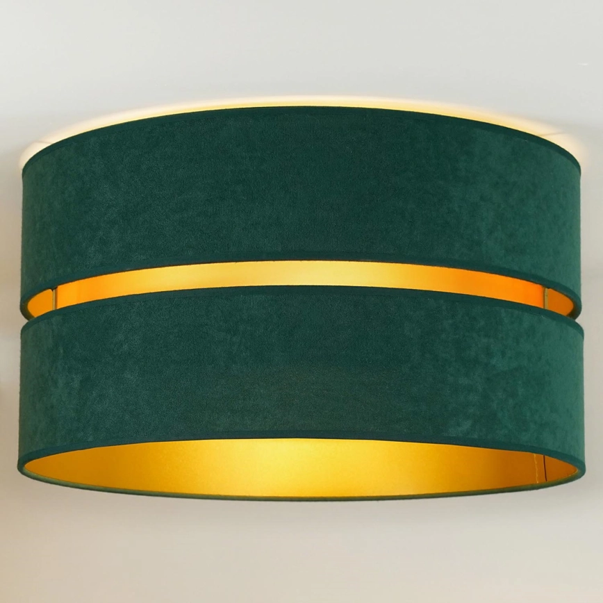 Duolla – Taklampa DUO 1xE27/40W/230V diameter 40 cm grön/guld