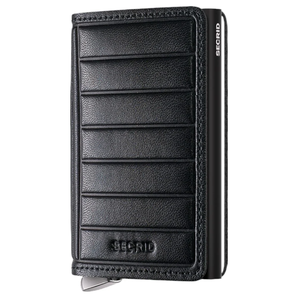 SECRID Premium Slim Wallet Emboss Lines Black +