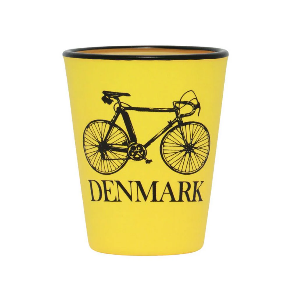 Shot Glass – Bicycle Danmark – Gul