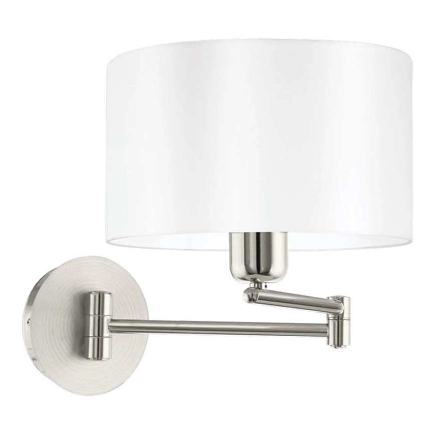 Eglo 33269 – Vägglampa PASTERI 1xE27/60W/230V matt krom/vit