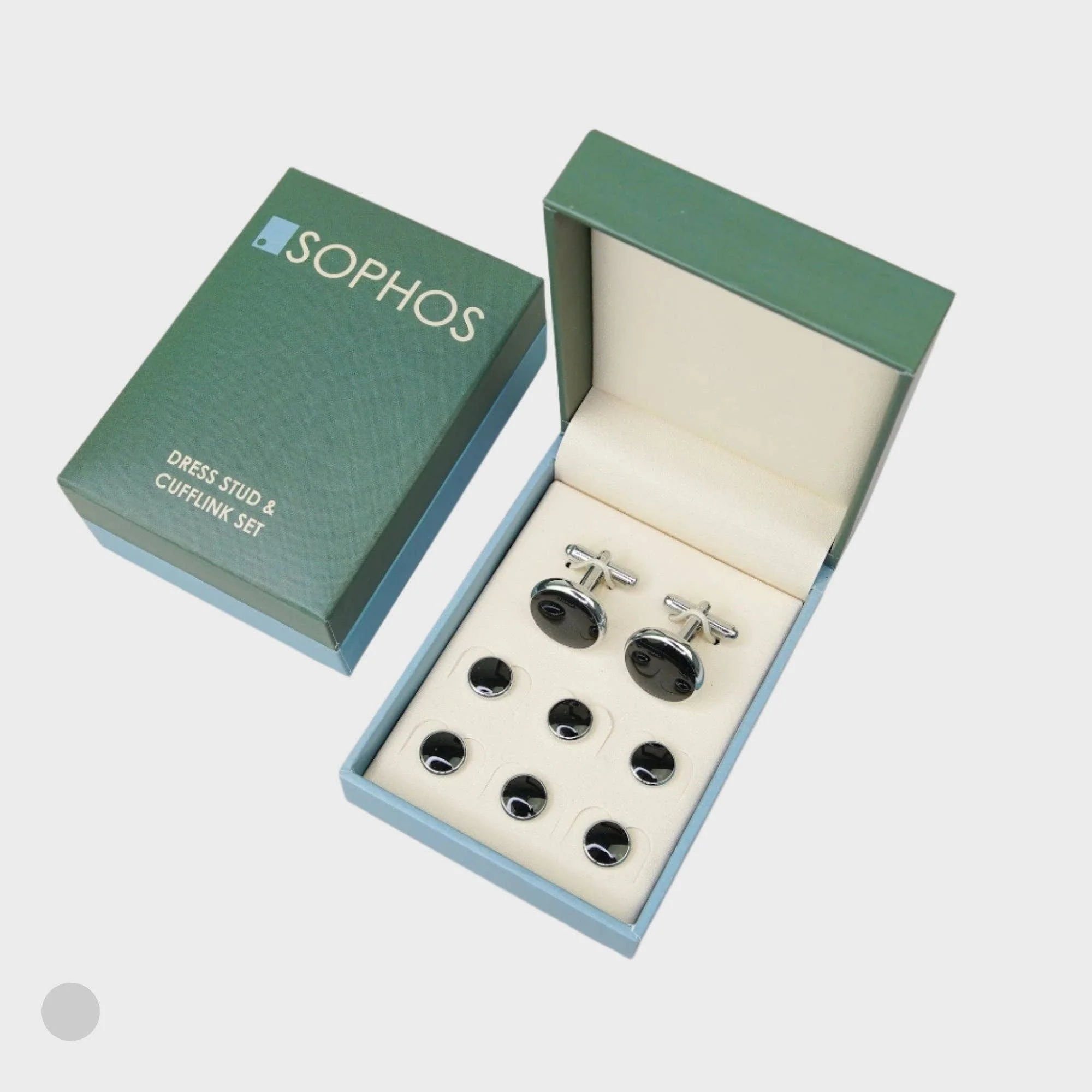 Klänning Stud & Cuff Knappsats Svart/Silver