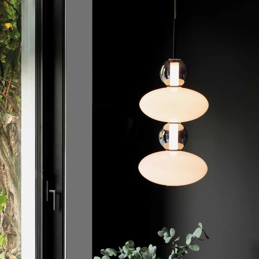 Ideal Lux – LED ljuskrona med textilsladd LUMIERE LED/34W/230V