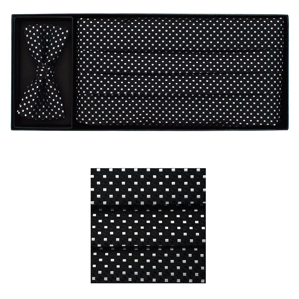 2-i-1 svart scarfset med fjäril i enkel design
