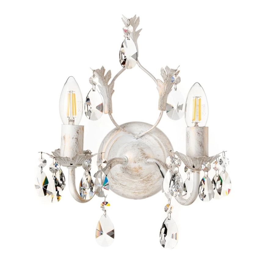 ONLI – Vägglampa TERESA 2xE14/6W/230V vit