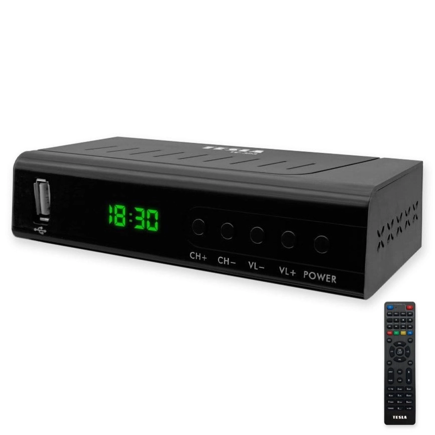 TESLA Electronics – DVB-T2 H.265 (HEVC) mottagare, HDMI-CEC 2xAAA + fjärrkontroll