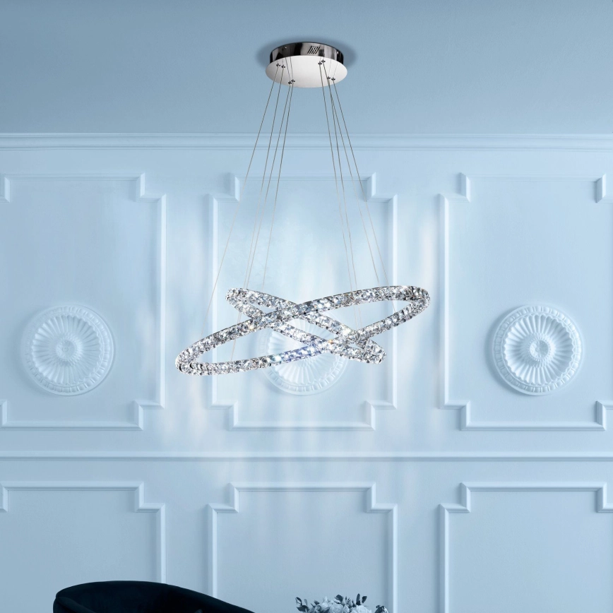 Eglo – LED ljuskrona med textilsladd LED/56,1W/230V