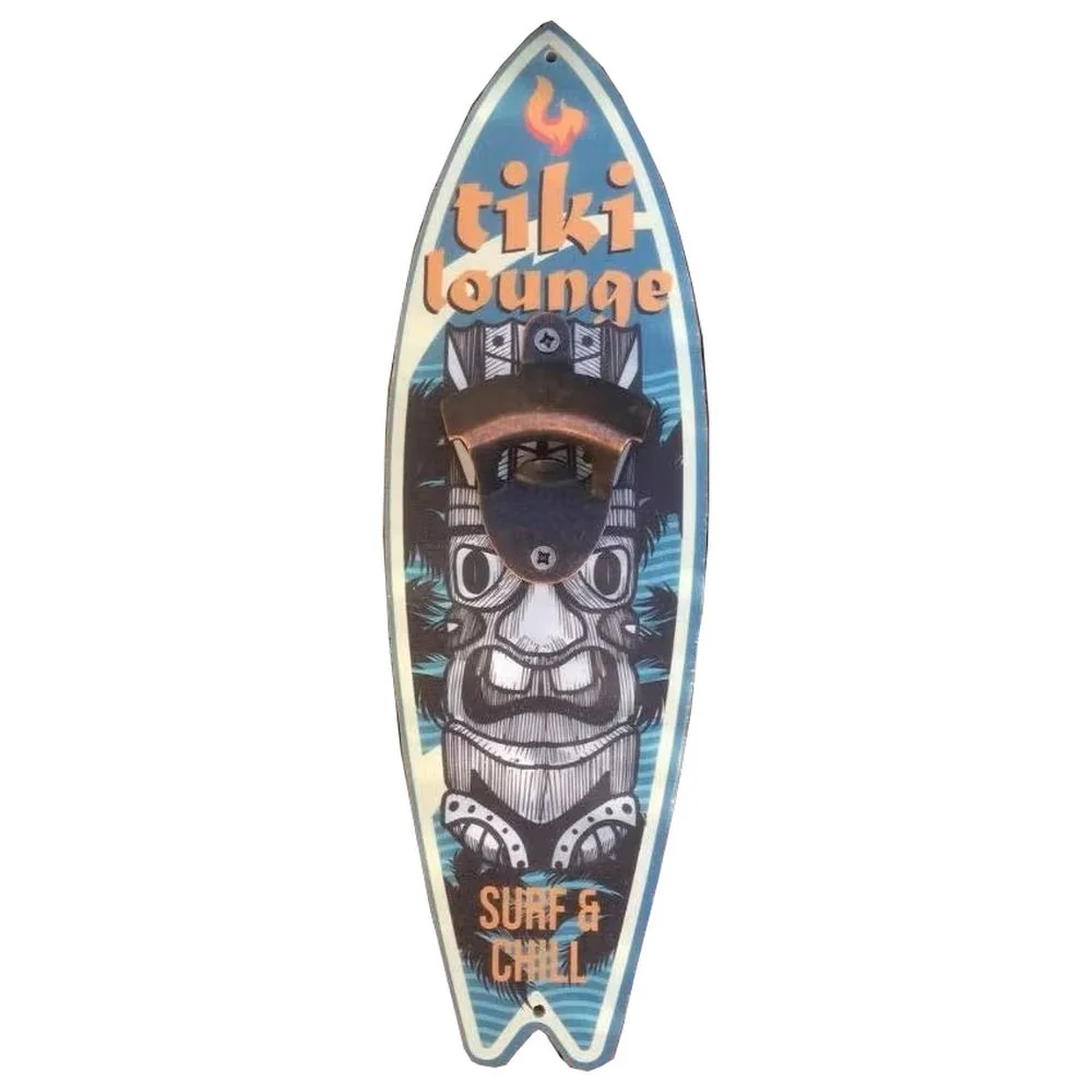 Retroworld Wall Bottle Opener Tiki Lounge – Chill + Surf – 10 x 32 cm