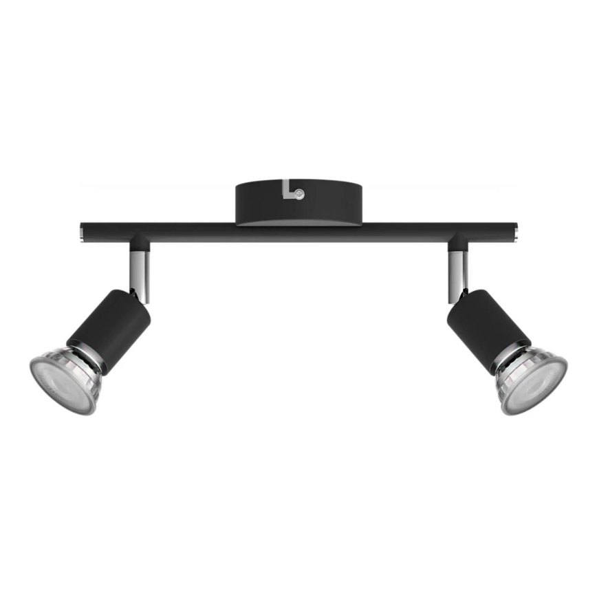 Philips – Spotlight 2xGU10/50W/230V svart