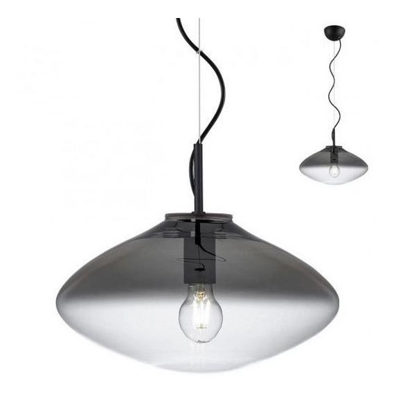 Redo 01-1619 – Ljuskrona med textilsladd ABSOLUTE 1xE27/42W/230V grå