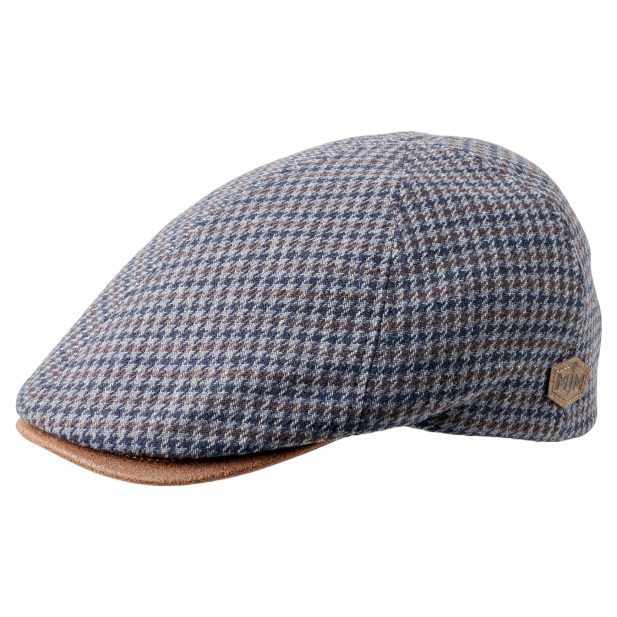 MJM Broker 32 Wool Mix Blue Check Sixpence – L (60 cm)
