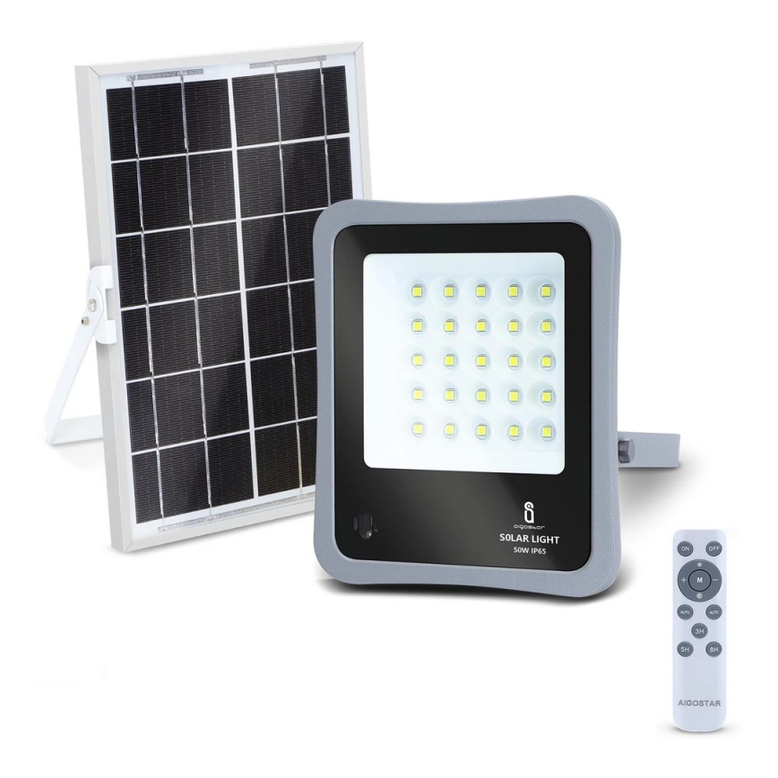 Aigostar – LED dimbar solreflektor LED/50W/3,2V IP65 6000 mAh + fjärrkontroll