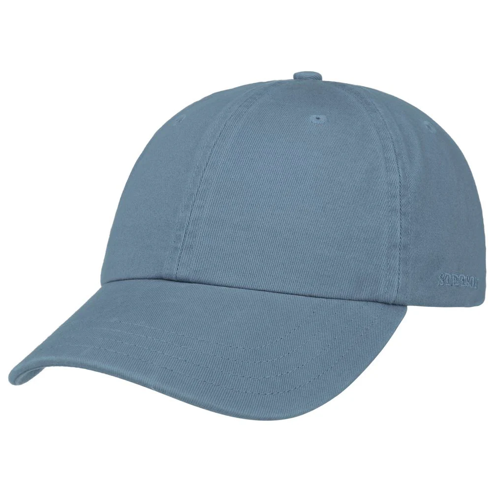 Stetson Baseball Cap Cotton – Solid -färgad himmelblå