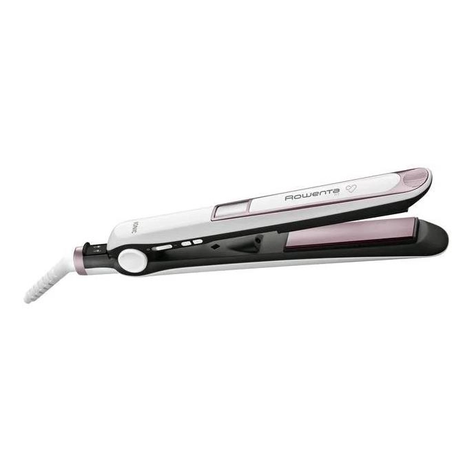 Rowenta – Plattång med LCD display PREMIUM CARE 32W/230V rosa/vit