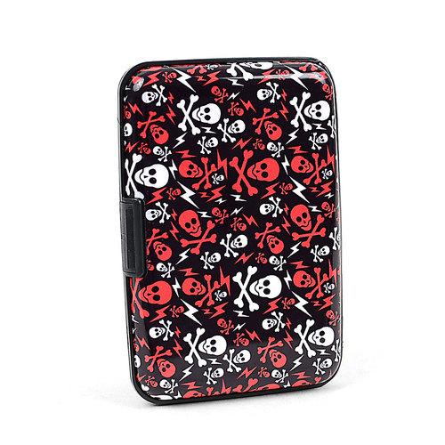 Aluminium Card-Guard Cardholder – Skull