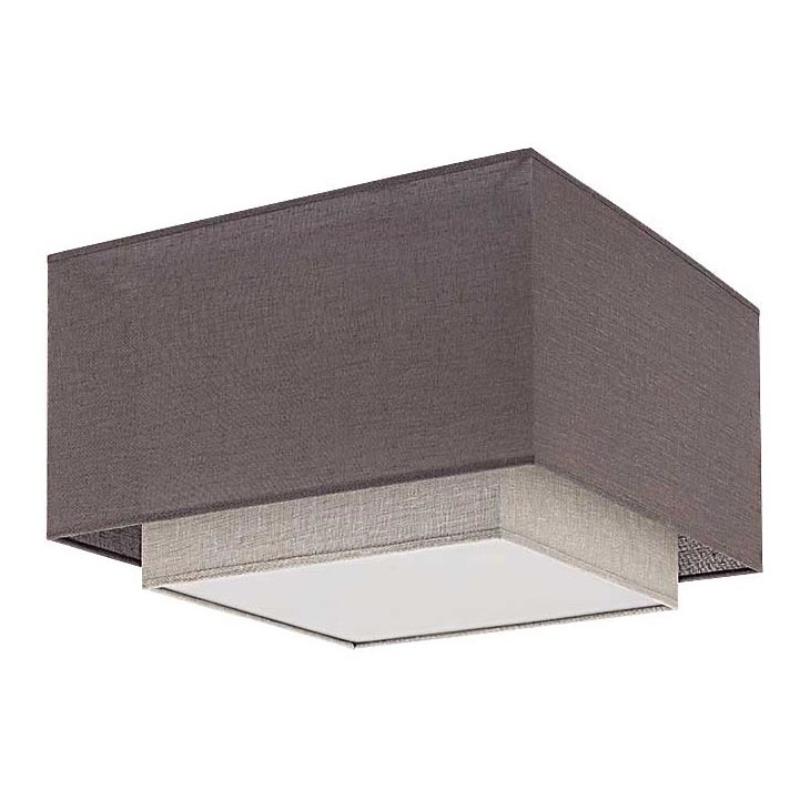 Duolla – Taklampa FORTE 3xE27/40W/230V grå