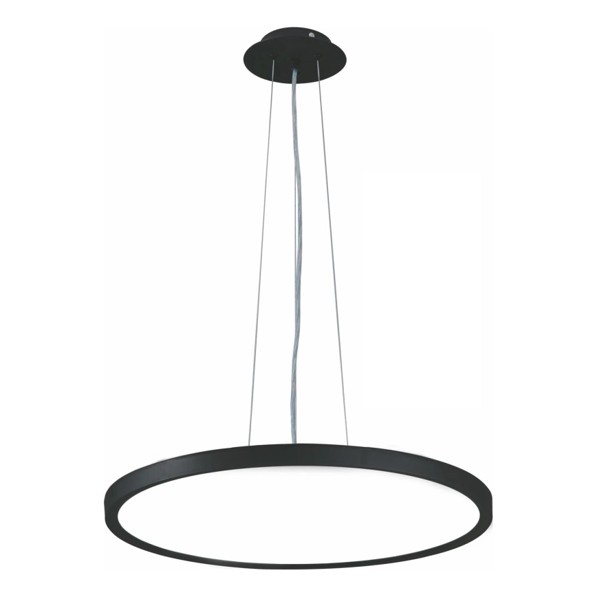 Top Light – LED ljusreglerad ljuskrona på textilsladd REVIT LED/50W/230V 3000-6500K diameter 60 cm svart + fjärrkontroll