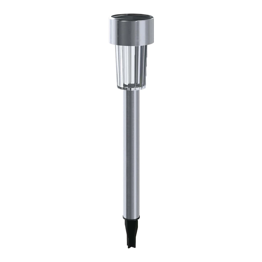 Aigostar – LED Solarlampa LED/0,006W/1,2V 29,5 cm 40 mAh matt krom 6500K IP44