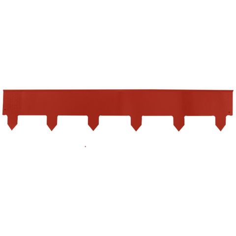 Weibulls 700028 Kantlist zink, 100 x 18 cm, 3-pack Röd