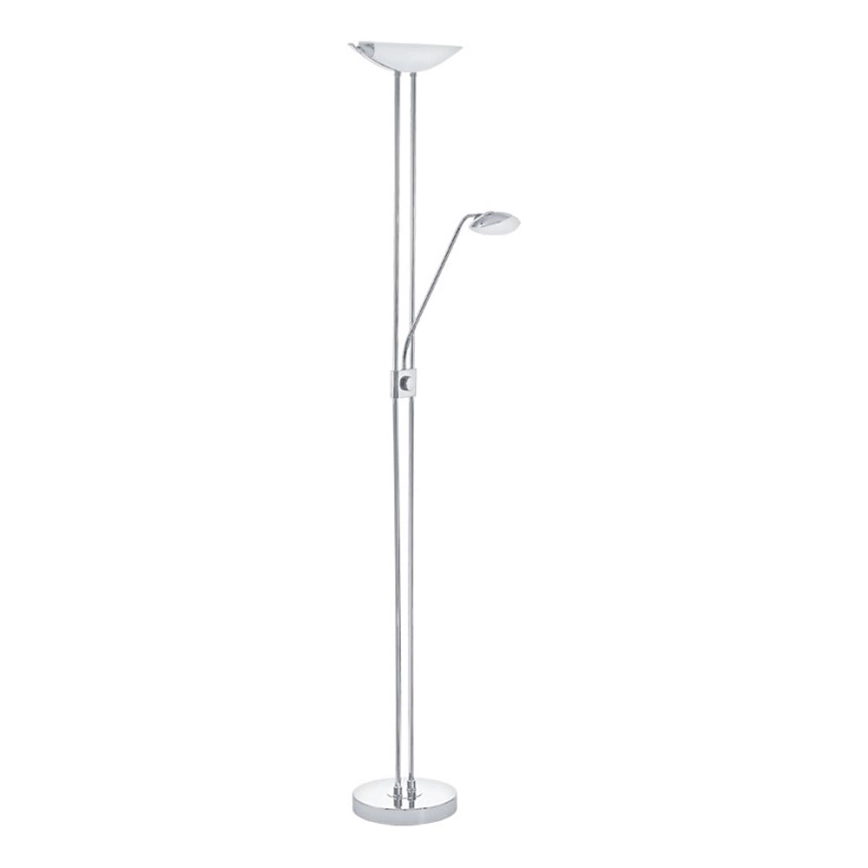 Eglo – LED Dimbar golvlampa LED/20W + LED/2,5W skinande krom
