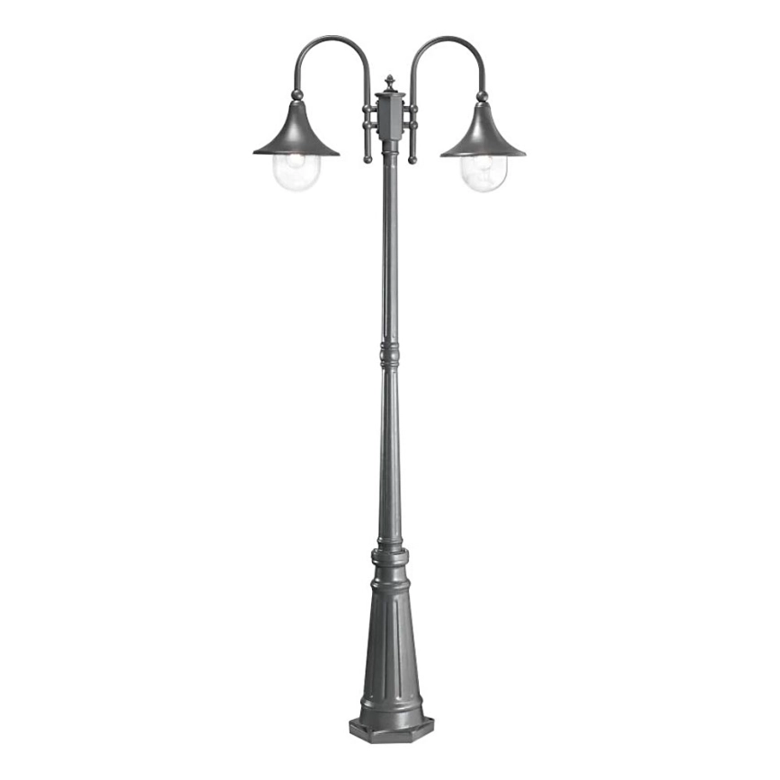 Ideal Lux – Utomhuslampa CIMA 2xE27/52W/230V 216 cm IP43 antracit