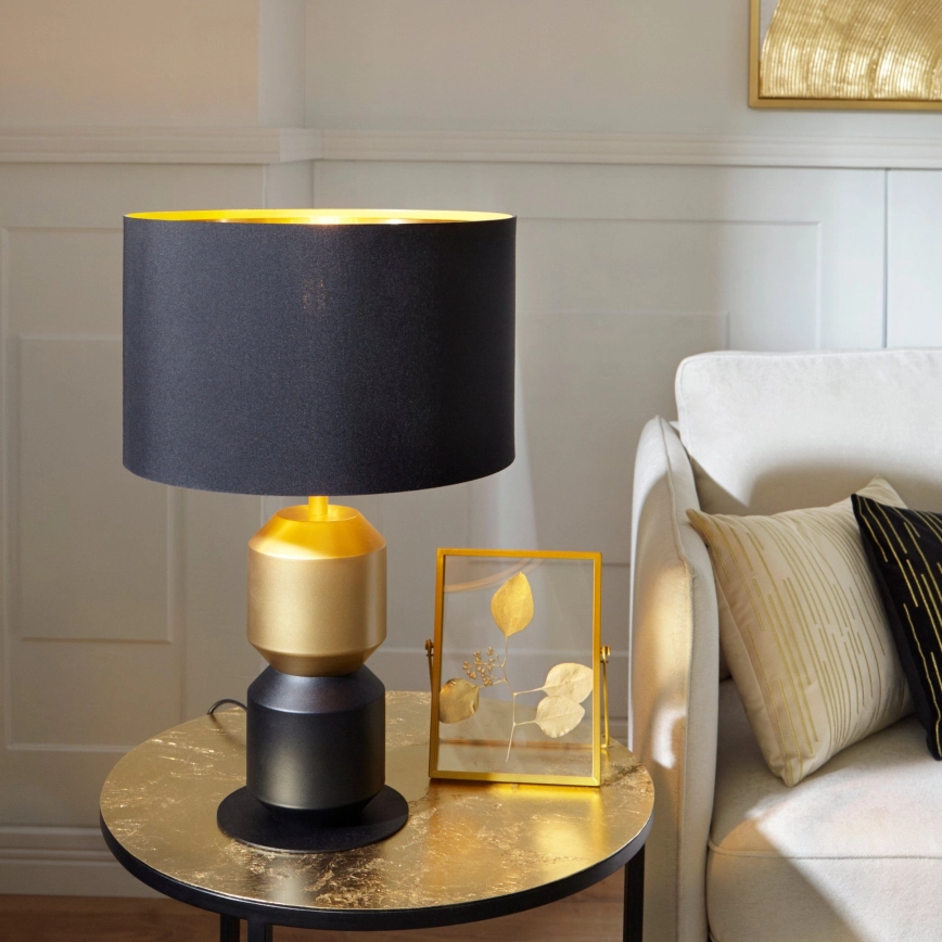 Eglo – Bordslampa 1xE27/40W/230V svart/guld