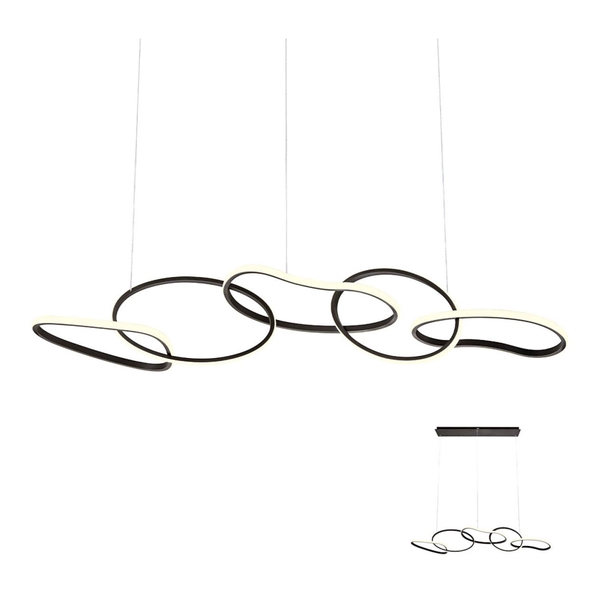 Redo 01-2599 – LED Dimbart pendelarmatur med vajer BIAS LED/108,6W/230V 3000K CRI 90 svart