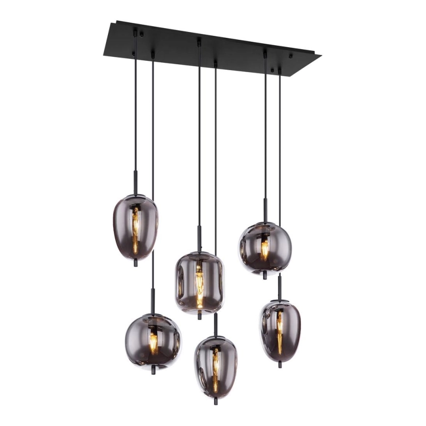 Globo – Taklampa med 6xE14/40W/230V svart