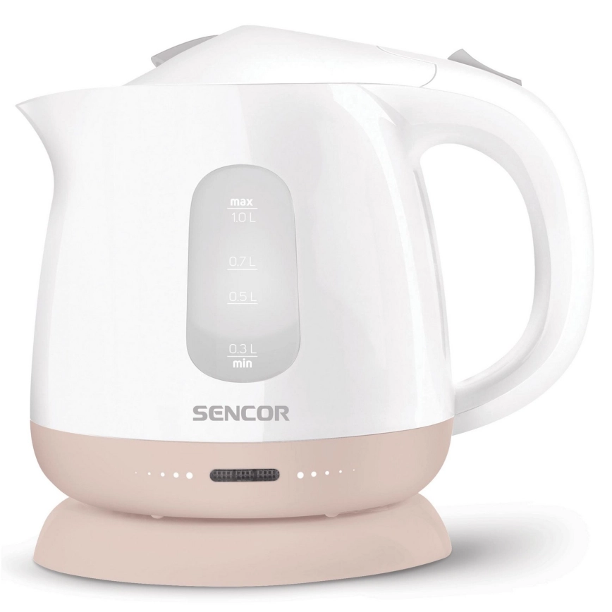 Sencor – Vattenkokare 1 l 1100W/230V vit/rosa