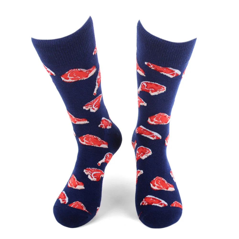 1 par Meat Lovers Novelty Socks – Funny BEEF Socks