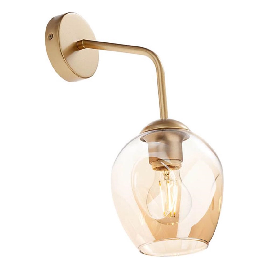 Redo 01-2617 – Vägglampa PIERCE 1xE27/42W/230V guld/rökig