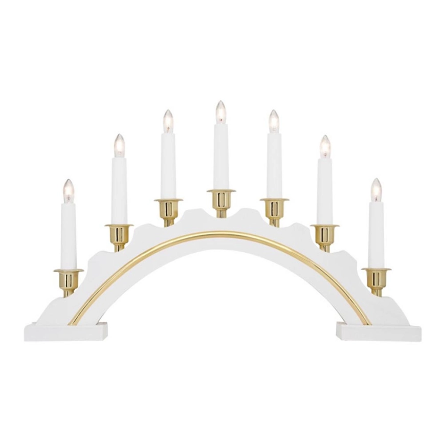 Markslöjd 700446 – Julljusstake CELINE 7xE10/3W/230V vit