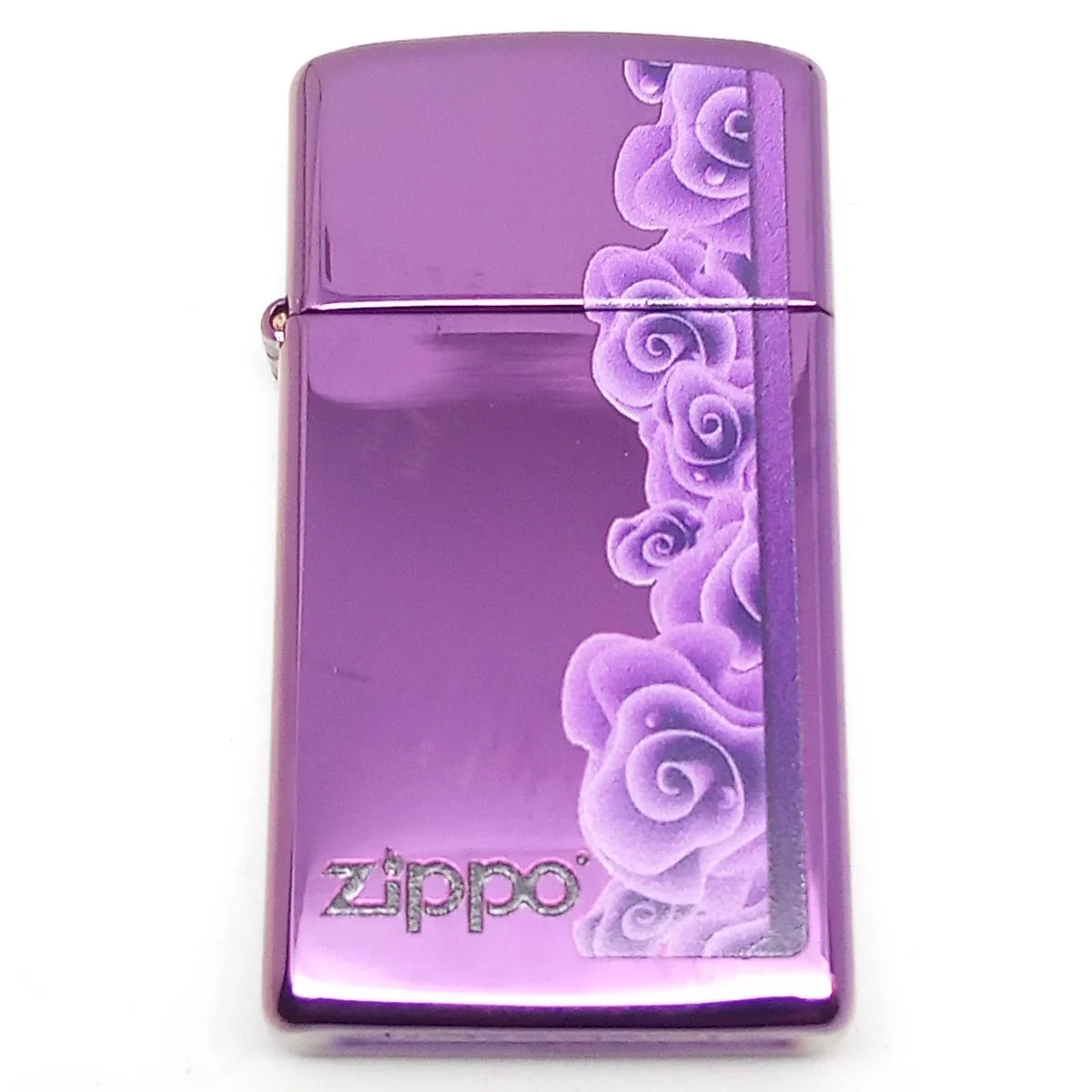Original Slim Zippo Lighter – Purple Roses