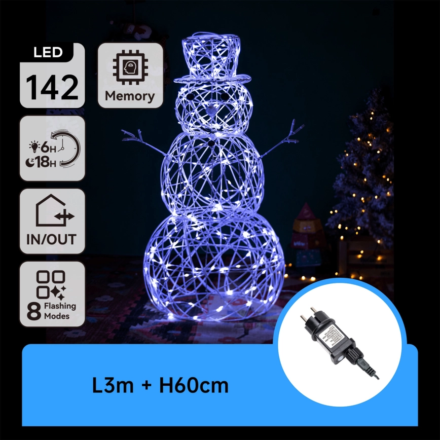 Aigostar – LED utomhus juldekoration LED/3,6W/31/230V 6500K 60 cm IP44 snögubbe
