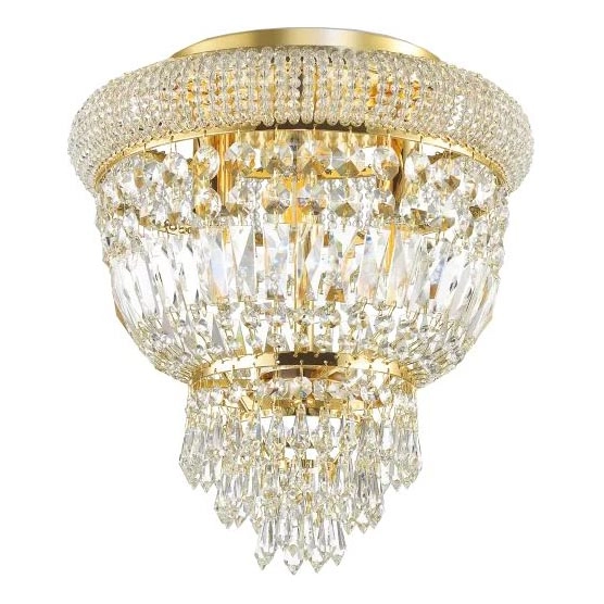 Ideal Lux – Vägglampa i kristall DUBAI 3xE14/28W/230V diameter 32 cm guld