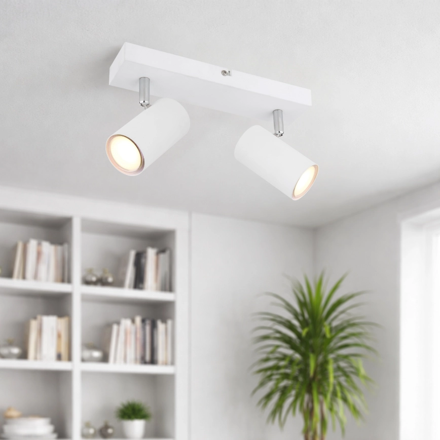 Globo – Spotlampa 2xGU10/35W/230V vit