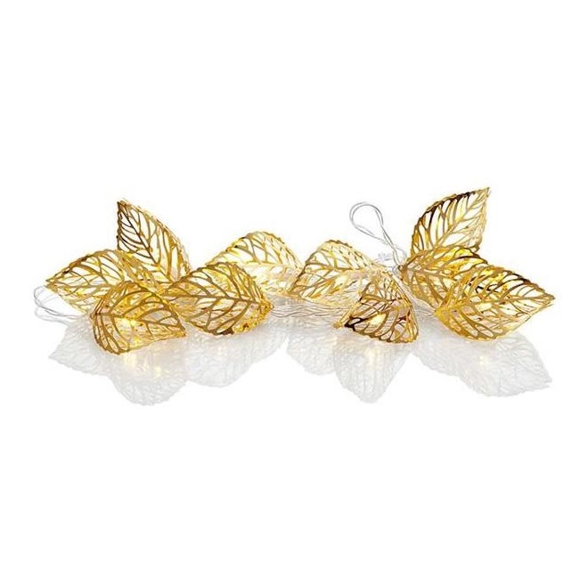 Markslöjd 703859 – LED dekorativ ljusslinga LEAF LED/3xAA 1,85m varmvit