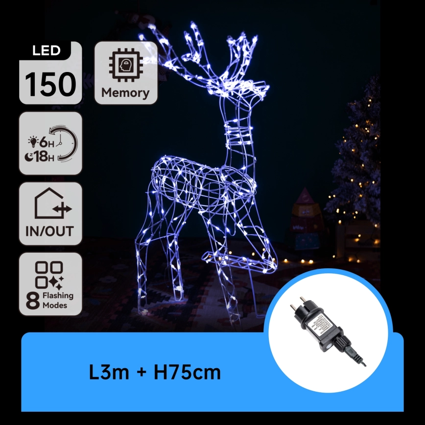 Aigostar – LED utomhus juldekoration LED/3,6W/31/230V 6500K 75 cm IP44 ren