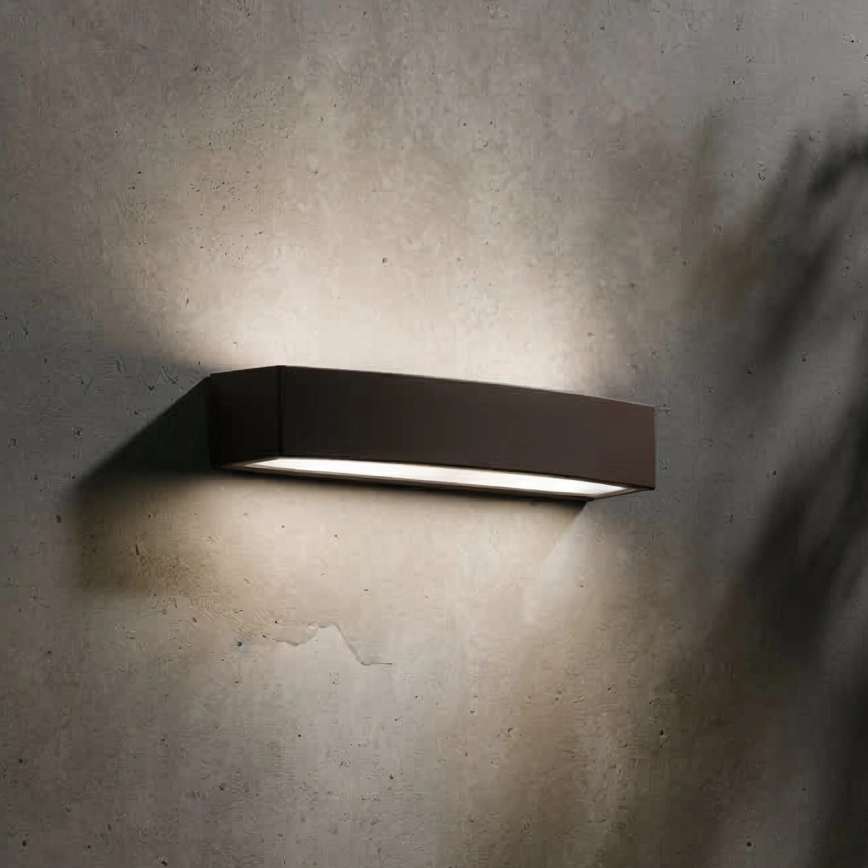 Ideal Lux – Vägglampa för utomhusbruk ANDROMEDA 2xE27/60W/230V IP55 brun
