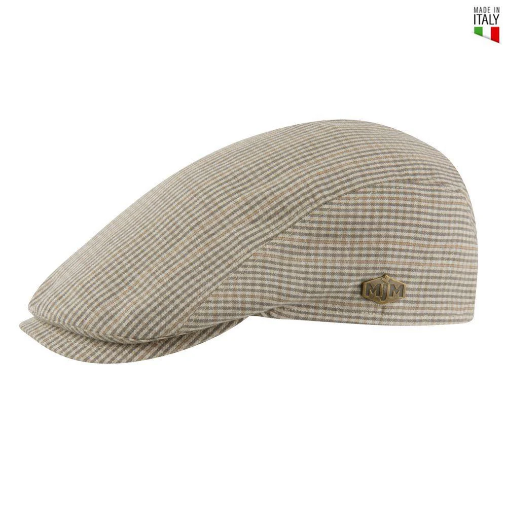MJM Young Flat Cap – Brun Rutig Sixpence – S (56 cm)
