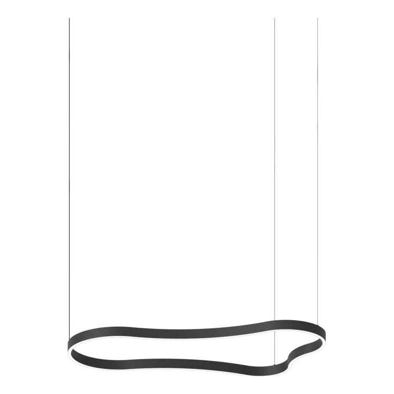 Ideal Lux – LED ljuskrona med textilsladd WAVES LED/45W/230V CRI 90 svart