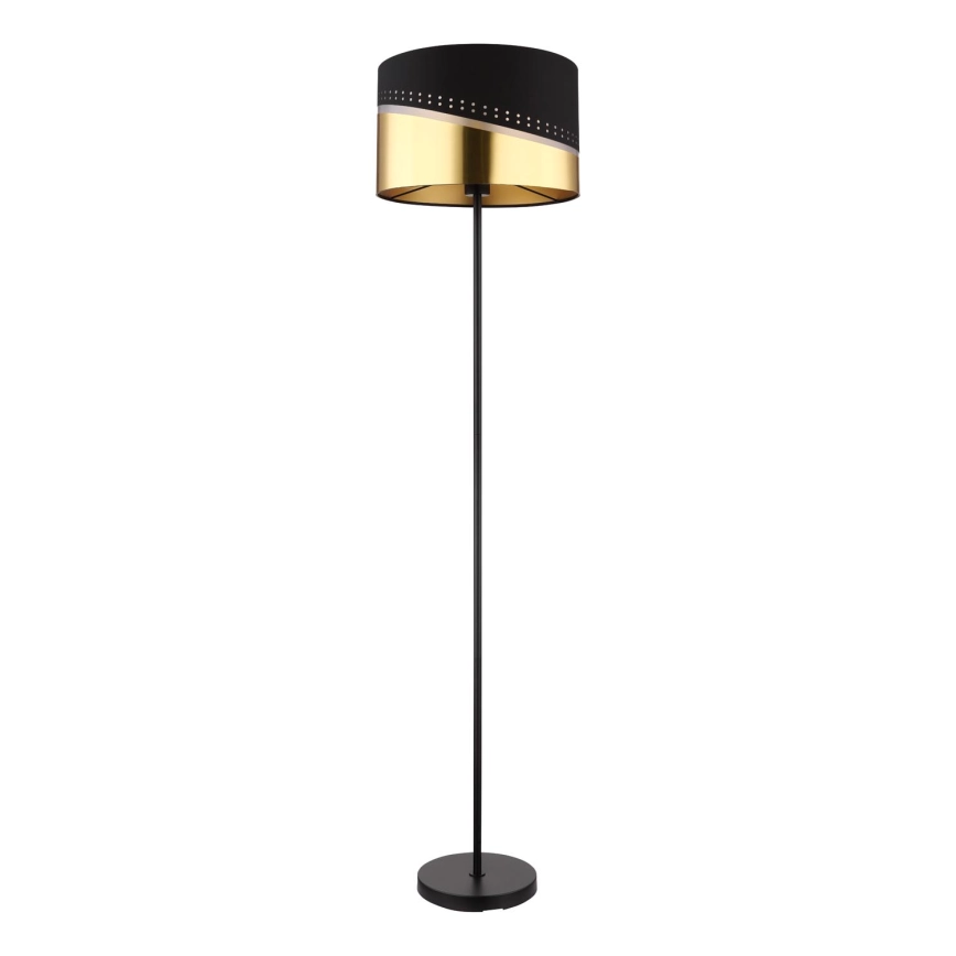 Globo – Golvlampa 1xE27/60W/230V diameter 35 cm svart/guld