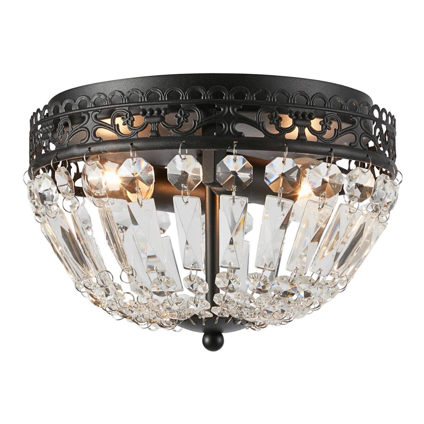 Markslöjd 108598 – Taklampa ETIENNE 2xE14/40W/230V svart
