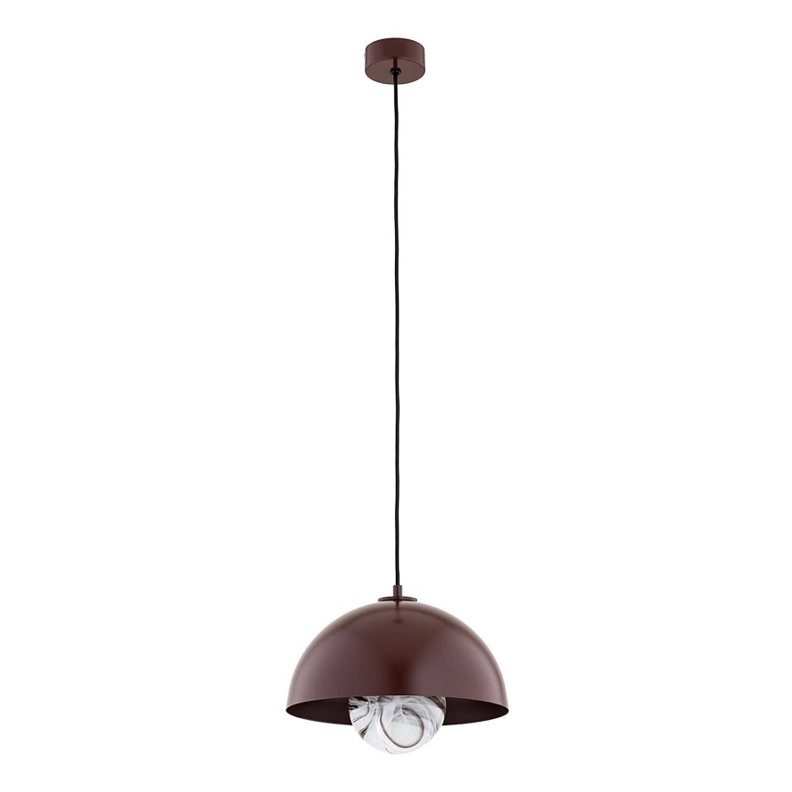 Argon 8444 – Ljuskrona med textilsladd PIAVA 1xE14/7W/230V alabaster brun